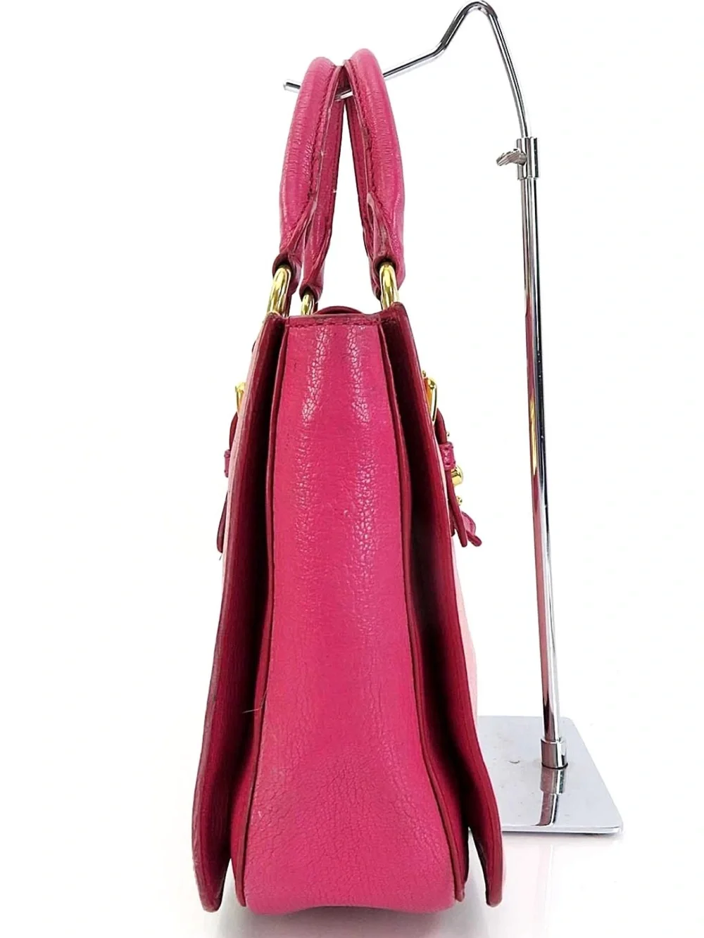 Miu Miu Two-Tone Pink Leather Top-Handle Satchel